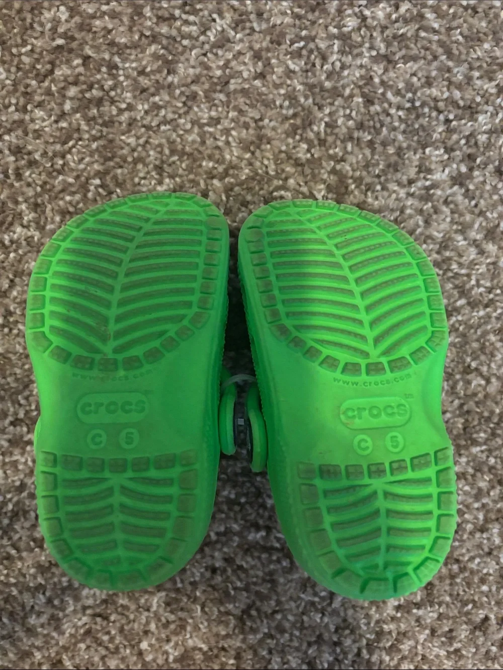 CROCS Kids Bright Green Dino Claw Clogs